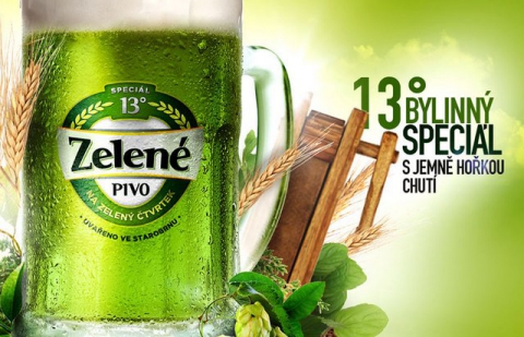 Zelené pivo 13° Starobrno